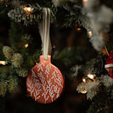 "Botanical Illustrated Ornament 1" - Ornaments in bronze by Jocelyn Elizabeth