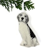 "Silkscreen Beagle Ornament" - Ornaments in beige by Broderpress
