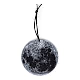 "Plexi Silkscreen Full Moon Ornament" - Ornaments in black by Broderpress