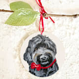 "Personalized Dog Round Glass Ornament" - Ornaments in multicolorassorted-colors by AlisonJerry