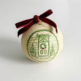 "Home for the Holidays" - Ornaments in white by Arohika Verma