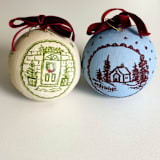 "Home for the Holidays" - Ornaments in white by Arohika Verma