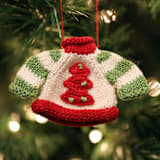 "Tiny Sweater Ornaments, set of 6" - Ornaments in multicolor by Melange Collection