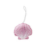 "Shell Embellished Christmas Ornament" - Ornaments in white by Jollity and Co