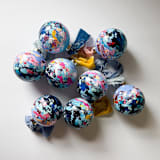 "Abstract Seascape Ornament 8" - Ornaments in multicolor by Jocelyn Elizabeth