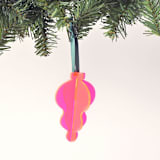 "Acrylic Icicle Christmas Ornament, Fluorescent Pink" - Ornaments in pink by Em and Me Studio