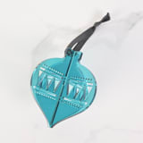 "Acrylic Christmas Ornament, Transparent Teal" - Ornaments in blue by Em and Me Studio