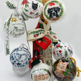 "Custom Hand-Painted 1st Christmas Ornament" - Ornaments in multicolor by Ashley Myers