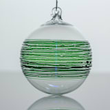 "Green Wrapped Ornament" - Ornaments in green by Albrecht Art Glass