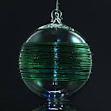 "Green Wrapped Ornament" - Ornaments in green by Albrecht Art Glass