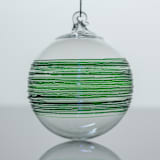 "Green Wrapped Ornament" - Ornaments in green by Albrecht Art Glass