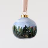 "Snowy Winter Ornament- 31" - Ornaments in green by Weronika Zubek