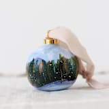 "Snowy Winter Ornament- 31" - Ornaments in green by Weronika Zubek