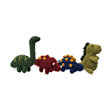 "Dinosaur Ornaments, set of 4" - Ornaments in multicolor by Melange Collection