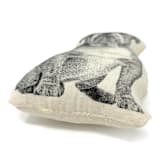 "Silkscreen Bulldog Ornament" - Ornaments in beige by Broderpress