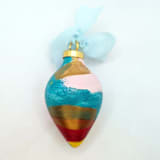 "Multicolor Abstract Hand Painted Christmas Ornament" - Ornaments in multicolor by The Savage Label