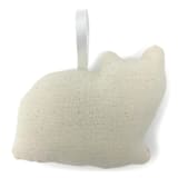 "Silkscreen Black Cat Ornament" - Ornaments in beige by Broderpress