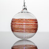 "Red Wrapped Ornament" - Ornaments in red by Albrecht Art Glass