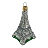 "Eiffel Tower Paris France Mini Polish Glass Christmas Ornament Decoration 3.5 inch" - Ornaments in silver by Pinnacle Peak Trading Company