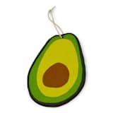 "Wooden Silkscreen Avocado Ornament" - Ornaments in green by Shannon Broder