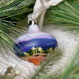 "Clear Day | 3” Ornament | Ceramic" - Ornaments in blue by Weronika Zubek