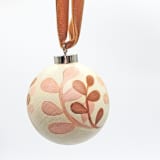 "Spiced Leaves Ceramic Ornament" - Ornaments in white by AlisonJerry