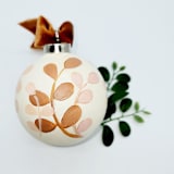 "Spiced Leaves Ceramic Ornament" - Ornaments in white by AlisonJerry