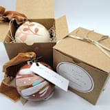 "Spiced Leaves Ceramic Ornament" - Ornaments in white by AlisonJerry