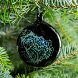 "Black Nebula Ornament" - Ornaments in black by Albrecht Art Glass