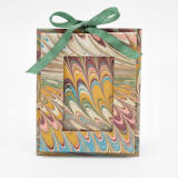"Mini Hand-Marbled Picture Frame Ornament | Flatiron Feathers" - Ornaments in multicolor by Inner Child