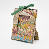 "Mini Hand-Marbled Picture Frame Ornament | Flatiron Feathers" - Ornaments in multicolor by Inner Child