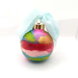 "Abstract Multicolor Hand-Painted Ceramic Christmas Ornament" - Ornaments in multicolor by The Savage Label