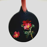 "Personalized Bold Florals Ornament" - Ornaments in red by Arohika Verma