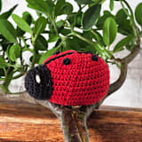 "Crochet Ladybug Ornament" - Ornaments in red by Melange Collection