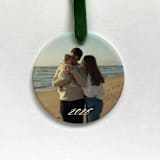 "Personalized Photo + Year Ornament" - Ornaments in white by Holly Whitcomb