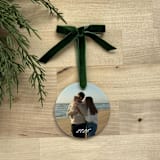 "Personalized Photo + Year Ornament" - Ornaments in white by Holly Whitcomb
