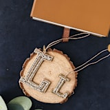 "Personalized Handmade Letter Ornament - Large L" - Ornaments in silver by Courtney Bedi