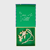"Pisces hanging ornament" - Ornaments in gold by Joanna Buchanan