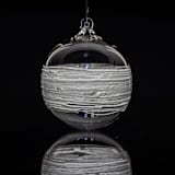 "White Wrapped Ornament" - Ornaments in white by Albrecht Art Glass