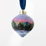 "Snowy Pine Sunset Ornament - 13" - Ornaments in multicolor by Weronika Zubek