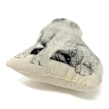 "Silkscreen Golden Retriever Ornament" - Ornaments in beige by Broderpress