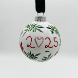 "2025 Custom Ornament" - Ornaments in white by Ashley Myers