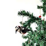 "Felt Ornament - Woodpecker" - Ornaments in multicolor by Ganapati Crafts Co.