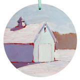 "Fresh Snow, Hand Painted Ornament" - Ornaments in multicolorassorted-colors by Carol C. Young
