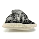 "Silkscreen Maine Coon Cat Ornament" - Ornaments in beige by Broderpress