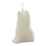 "Silkscreen Maine Coon Cat Ornament" - Ornaments in beige by Broderpress