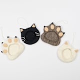 "Felt Cat Frame Ornament - Black" - Ornaments in black by Global Goods Partners