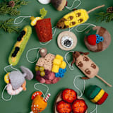 "Felt Pancake Ornament" - Ornaments in brown by Global Goods Partners