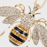 "Stripey bee hanging ornament" - Ornaments in gold by Joanna Buchanan