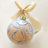 "Cobalt blue customised initial - Ceramic Ornament" - Ornaments in blue by Lucrecia Caporale